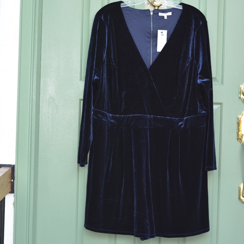 Blue Velvet Romper/dress Sz 2X NWT